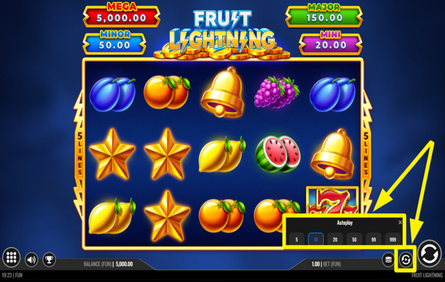 Fruit Lightning ENABLE AUTOPLAY.