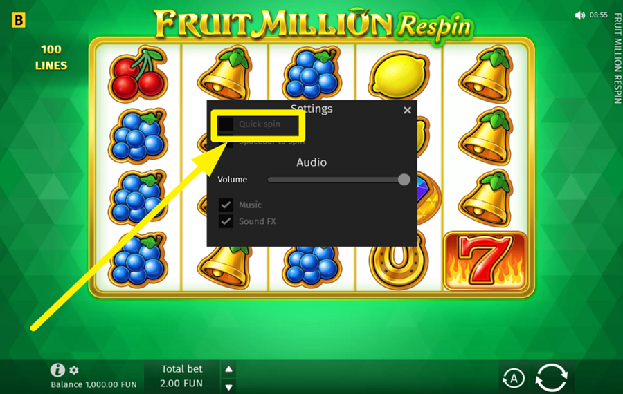 Fruit Million Respin РАСКРОЙТЕ ТУРБО-ЗАГРУЗКУ.