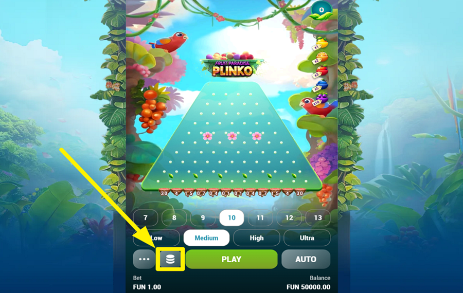 Fruit Paradise Plinko ELIGE TU APUESTA.