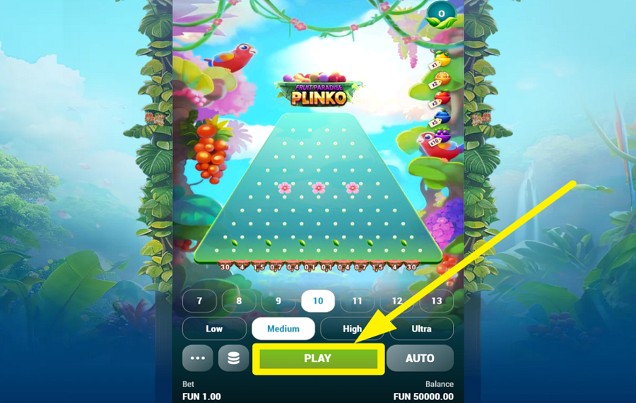 Fruit Paradise Plinko ¡HAZ TU APUESTA!