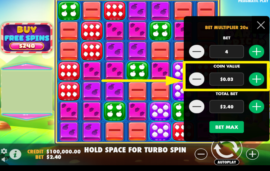 Fruit Party Dice MODIFICA IL VALORE DELLE TUE MONETE.