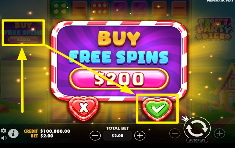 Fruit Party Dice APPROFITTA DEI GIRI GRATIS.