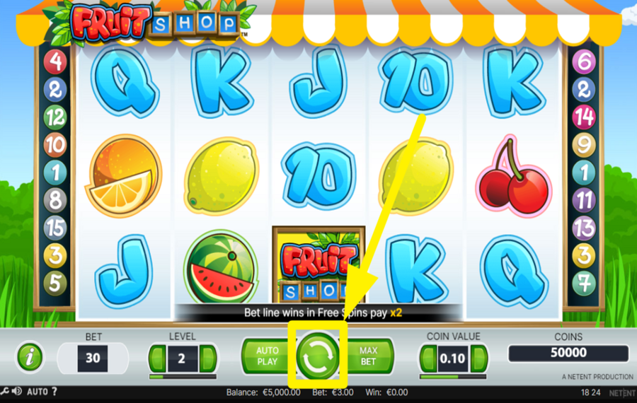 Fruit Shop ВРАЩАЙТЕСЬ ДЛЯ ПОБЕДЫ!