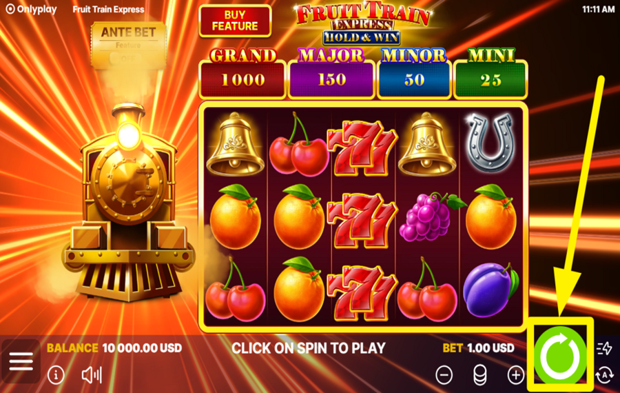 Fruit Train Express Hold and Win ВРАЩАЙТЕСЬ, ЧТОБЫ ПОБЕДИТЬ!