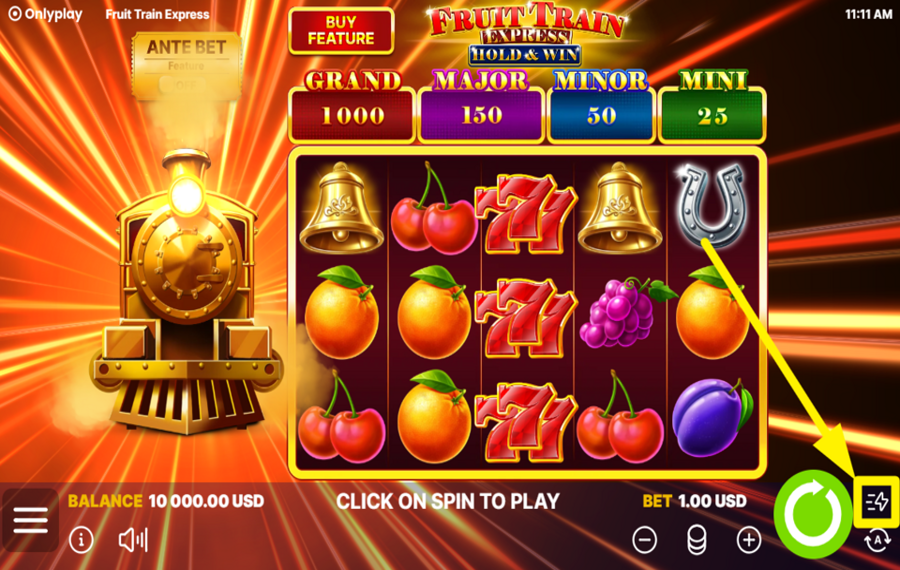 Fruit Train Express Hold and Win УВЕЛИЧЬТЕ СКОРОСТЬ.