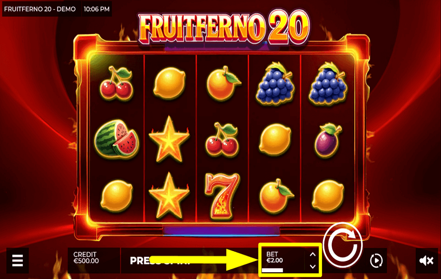 Fruitferno 20 ASSEGNARE LA SCOMMESSA.