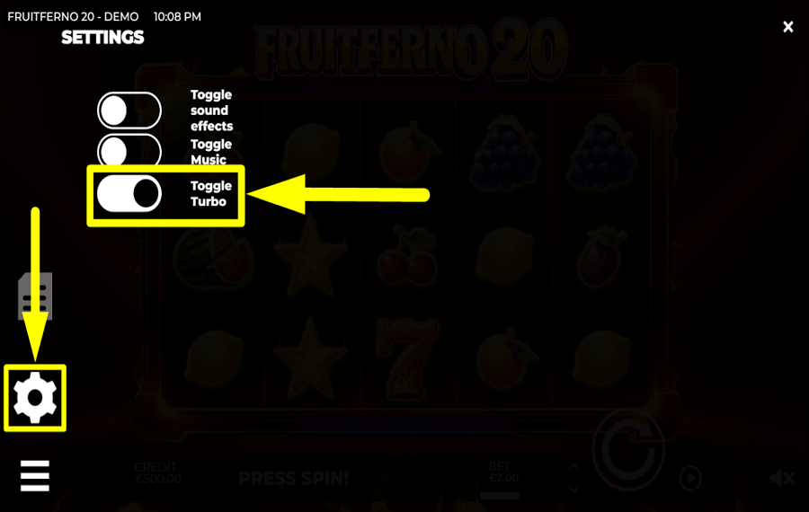 Fruitferno 20 ATTIVA LA MODALITÀ TURBO.