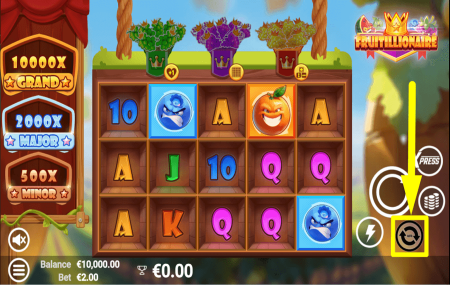 Fruitillionaire ПРИМЕНИТЬ АВТОВОСПРОИЗВЕДЕНИЕ.