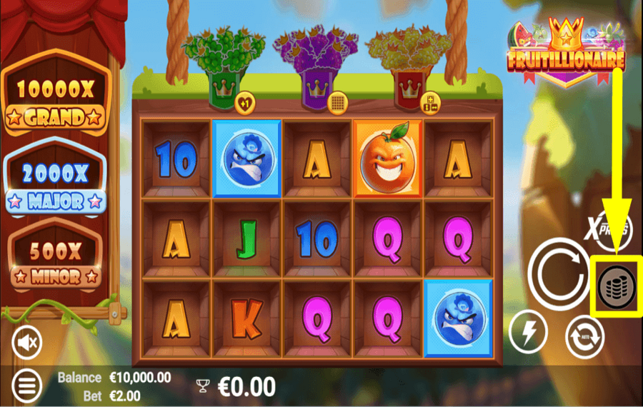 Fruitillionaire ИЗМЕНИТЕ СТАВКУ.