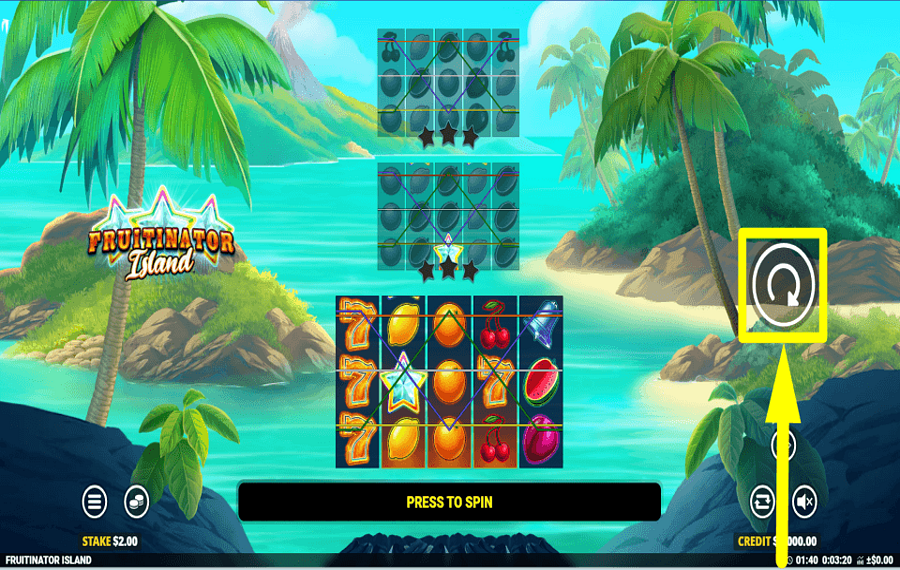 Fruitinator Island НАЧНИТЕ ИГРАТЬ В АЗАРТНЫЕ ИГРЫ.