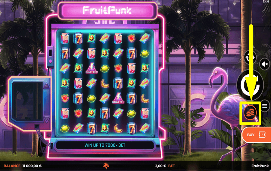 FruitPunk DÉTERMINEZ VOTRE ENJEU.