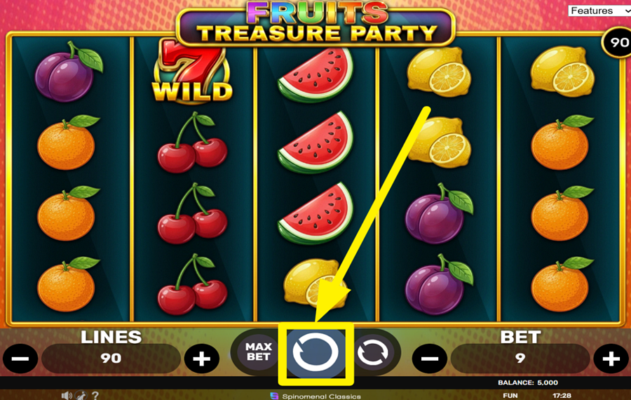Fruits Treasure Party GIRA LOS CARRETES.