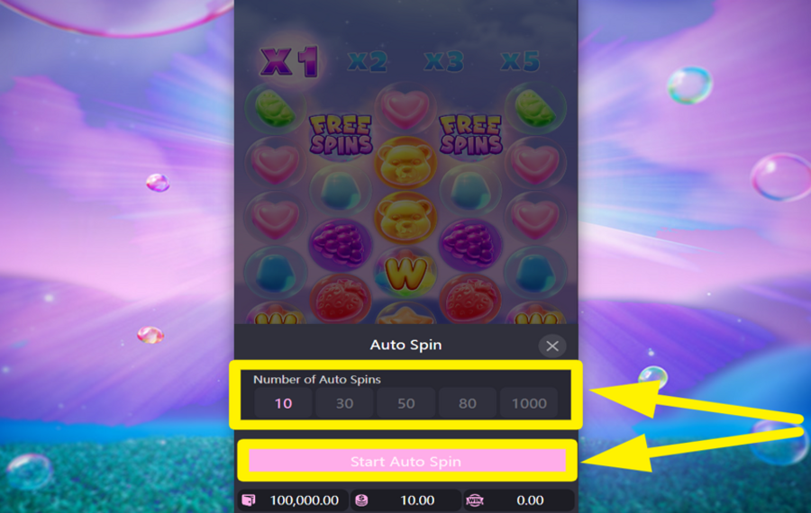 Fruity Candy AUTOMATISCHES SPIELEN AUSLÖSEN.