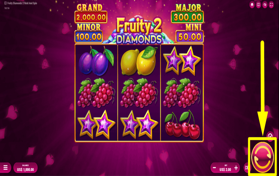 Fruity Diamonds 2 НАЧНИТЕ АЗАРТНЫЕ ИГРЫ.
