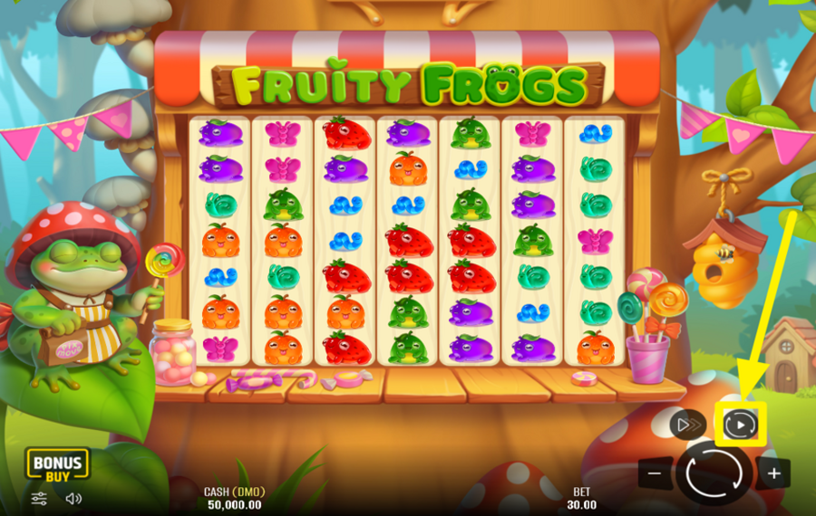 Fruity Frogs AUTOMATISCHES SPIEL AUSLÖSEN.