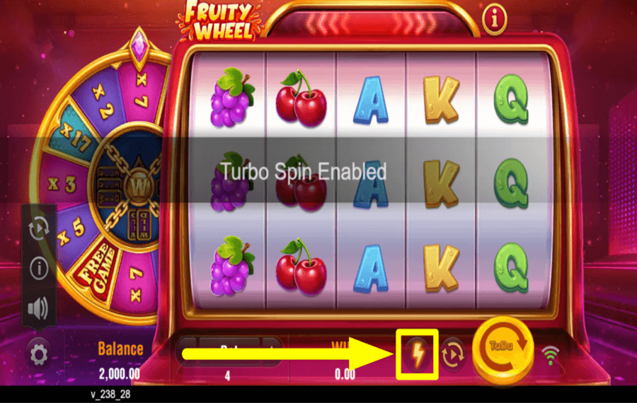 Fruity Wheel TURN ON TURBO MODE.