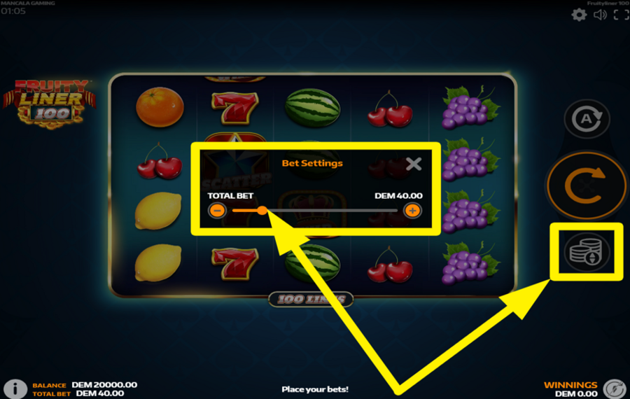 Fruityliner 100 DÉCIDEZ DE VOTRE ENJEU.