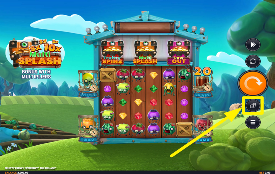 Fruitzy Frenzy Feverenzy MultiChase AJUSTEZ VOTRE MISE.