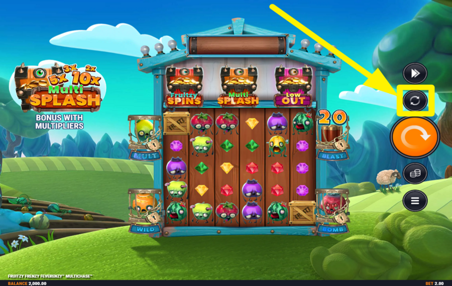 Fruitzy Frenzy Feverenzy MultiChase CHOISISSEZ LES TOURS AUTOMATIQUES.