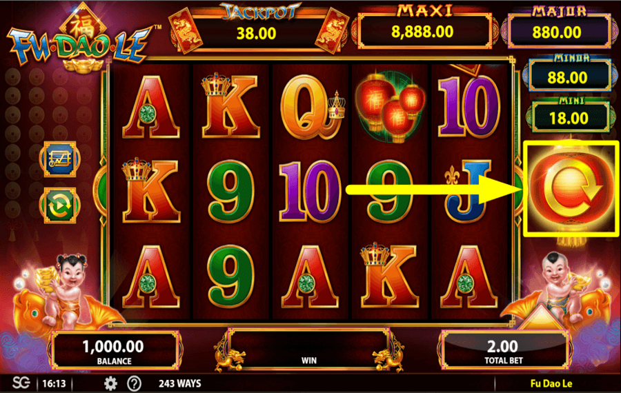 Fu Dao Le НАЖМИТЕ ВРАЩАТЬ, ЧТОБЫ ВЫИГРАТЬ.