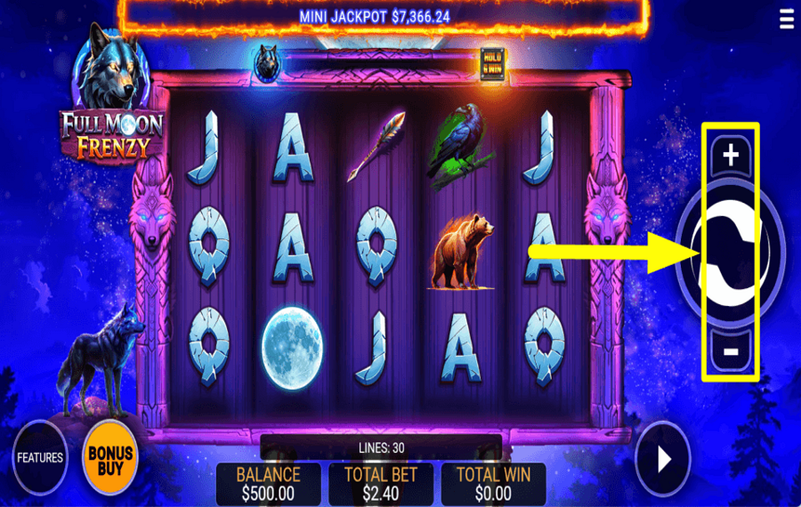 Full Moon Frenzy ИЗМЕНИТЕ СВОЮ СТАВКУ.