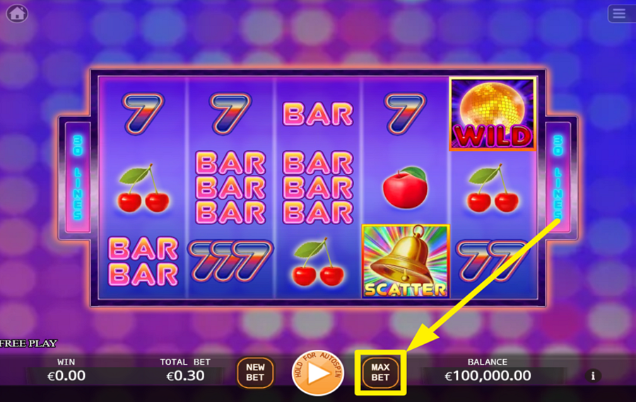 Funky Disco SET THE HIGHEST BETTING AMOUNT.