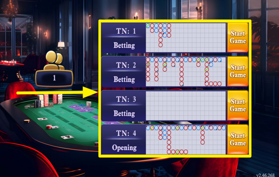 FunTa Gaming Baccarat ELIGE UNA MESA.