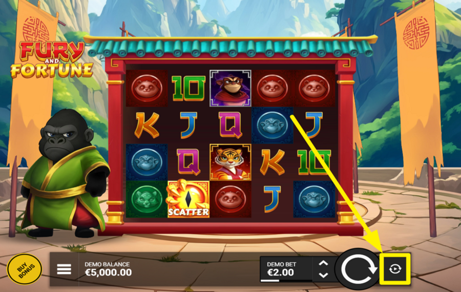 Fury and Fortune DIE ROLLEN DREHEN AUTOMATISCH.