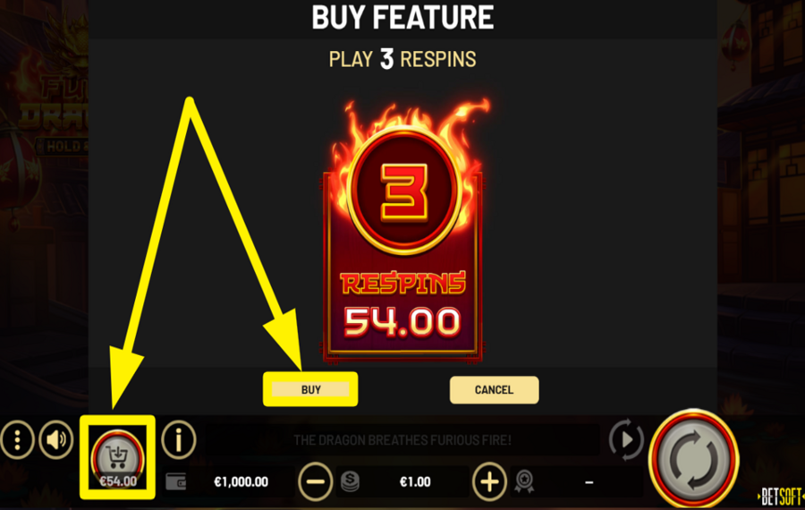 Fury Dragon Hold and Win KAUFEN SIE DAS BONUSSPIEL.