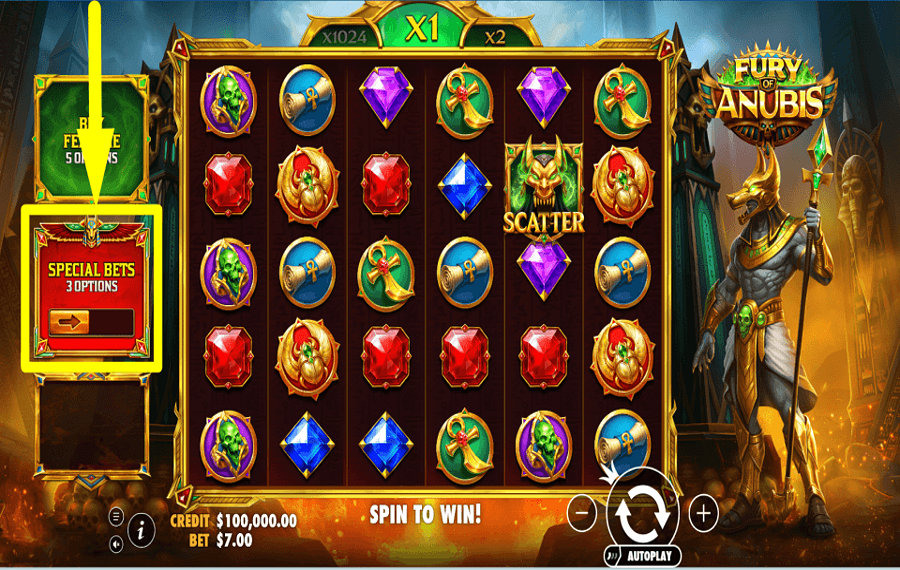Fury of Anubis ALZARE LA POSTA IN GIOCO.