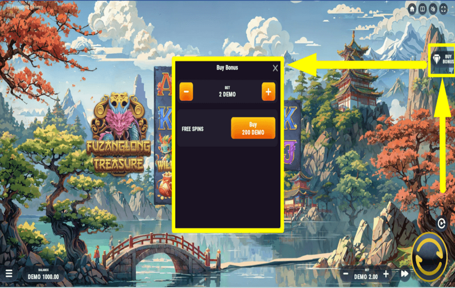 Fuzanglong Treasure PAY FOR FREE SPINS.