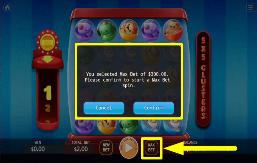 Gacha Gacha STAKE THE MAXIMUM CREDITS.