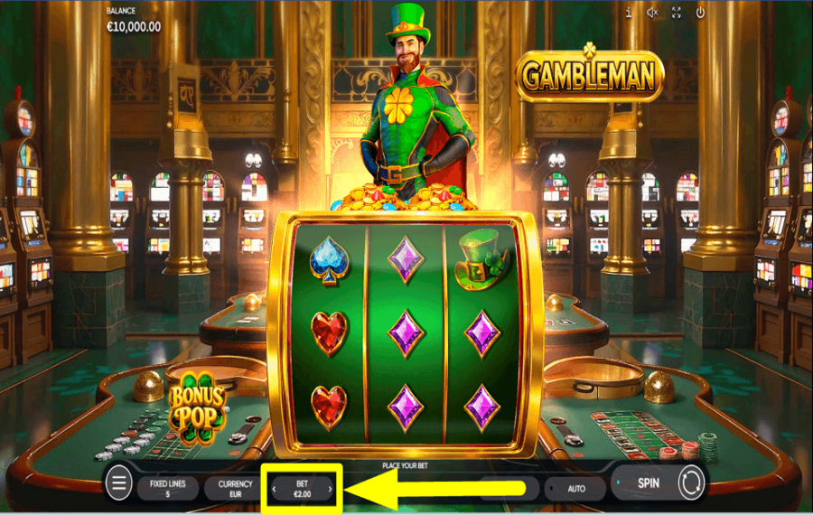 Gambleman ADJUST YOUR WAGER.