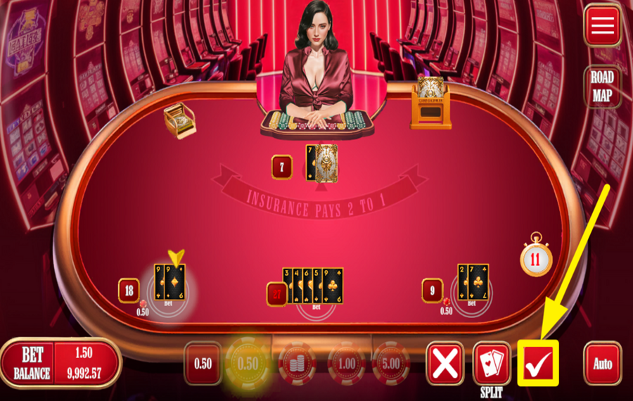 Game Time Tec Black Jack РАЗДЕЛИ РУКУ.