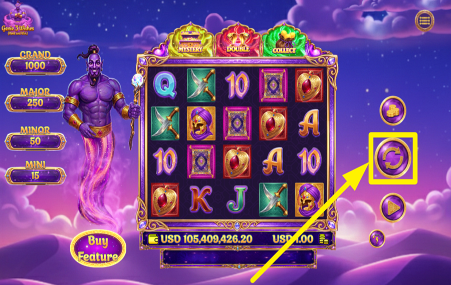 Game Time Tec Genie 3 Wishes ¡GIRA PARA EL ÉXITO!