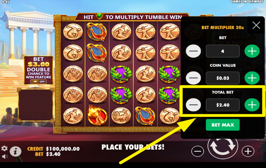 Games in Olympus PERSONNALISEZ VOTRE MISE TOTALE.