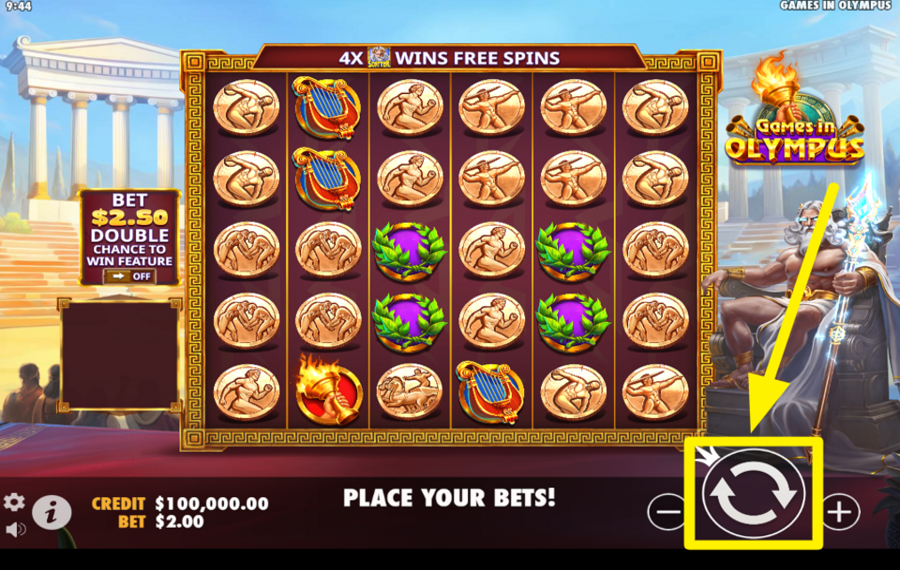 Games in Olympus TOURNEZ POUR GAGNER !