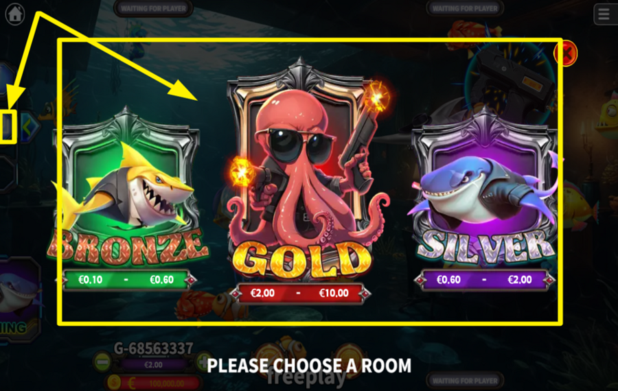 Gangster Overlord CHOISISSEZ UNE SALLE DE JEUX.