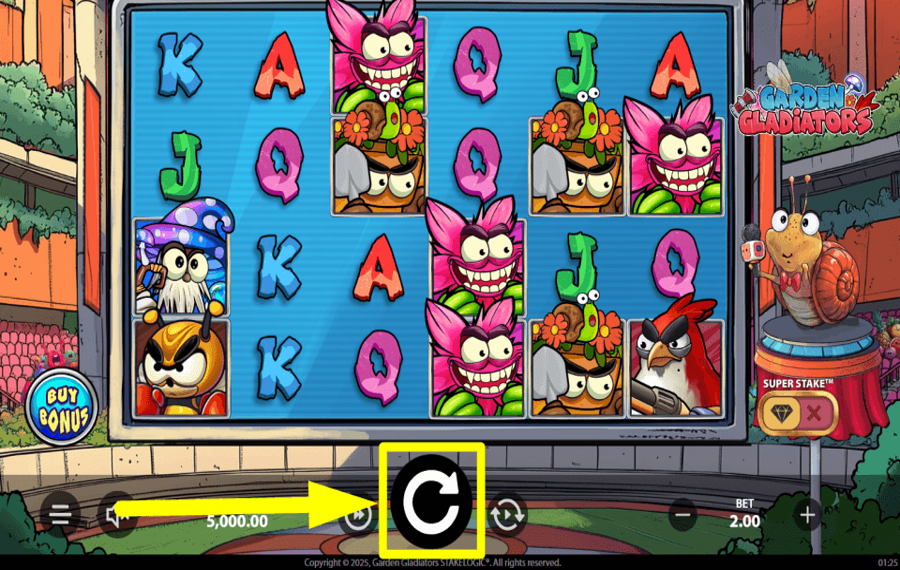 Garden Gladiators SPIN TO WIN.