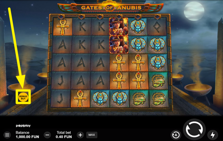Gates of Anubis ACQUÉRIR DES SPINS BONUS.