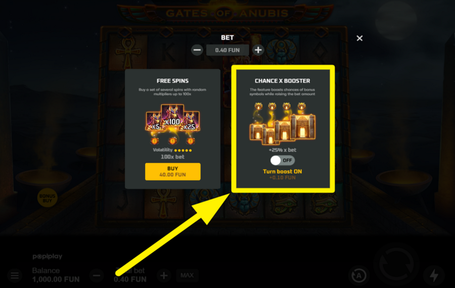 Gates of Anubis ALLUMEZ CHANCE X BOOSTER.