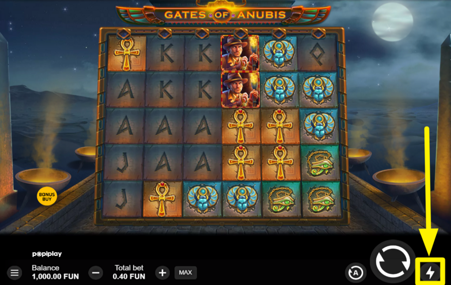 Gates of Anubis MAXIMISEZ LA VITESSE.