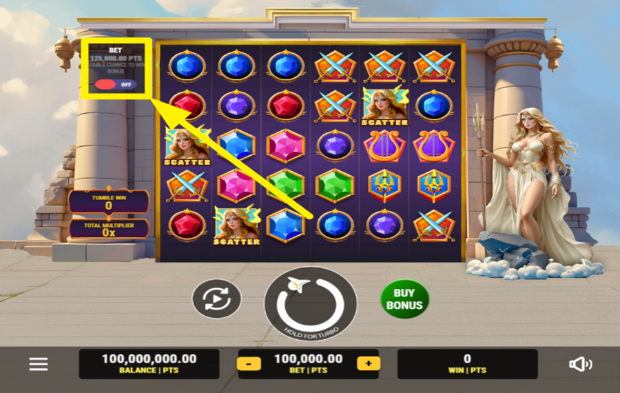 Gates of Olympia AUGMENTEZ VOTRE MISE.