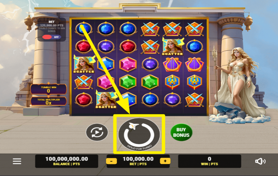 Gates of Olympia AUGMENTE LA VITESSE.