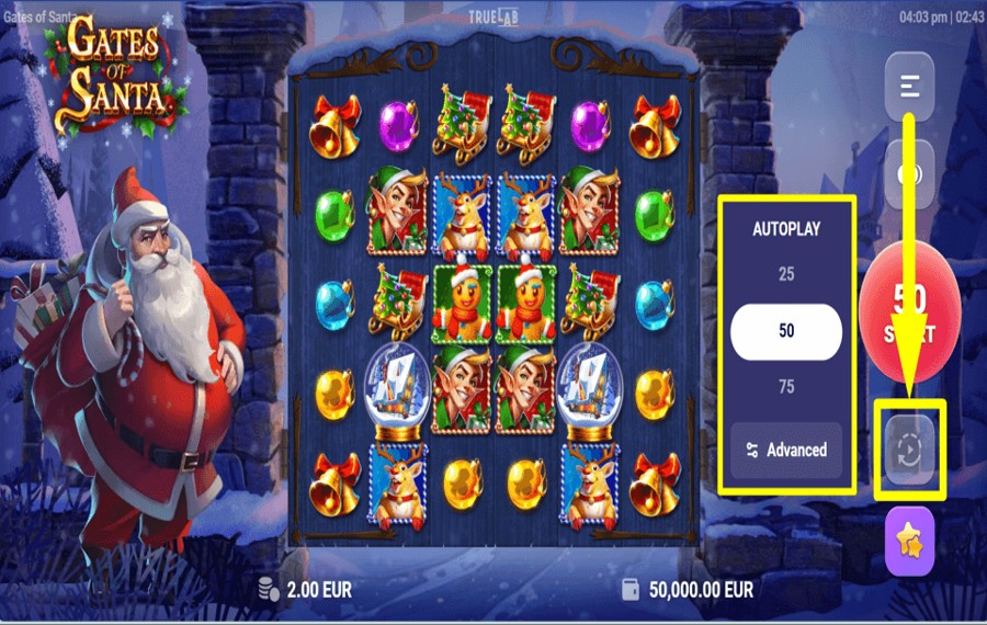Gates of Santa AUTOMATISCH FORTSETZEN.