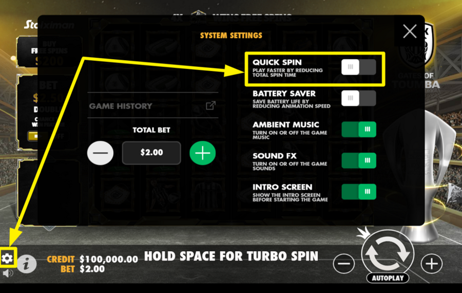Gates of Toumba ACCELERATE THE SPINS.