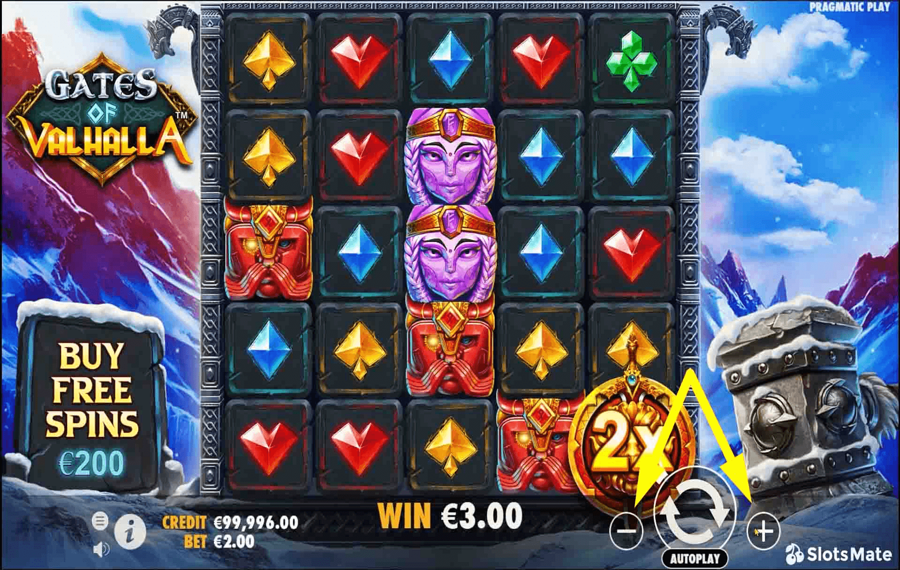 Gates of Valhalla Choose your bet amount. 