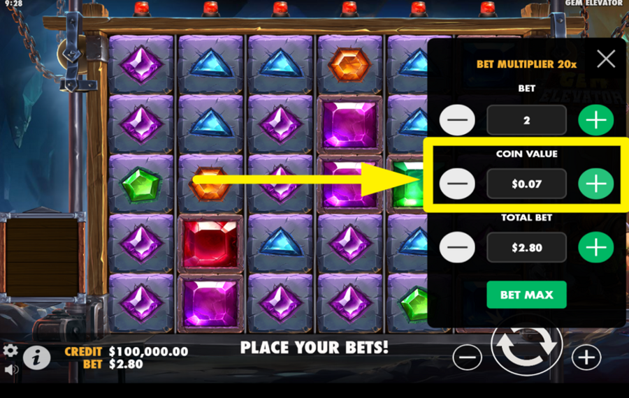 Gem Elevator ALTER COIN VALUE.