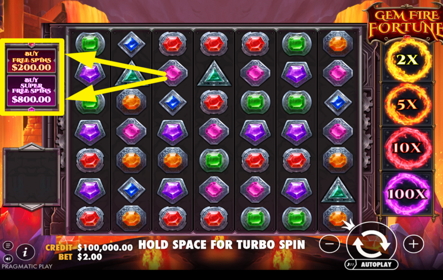 Gem Fire Fortune GRAB A BONUS.