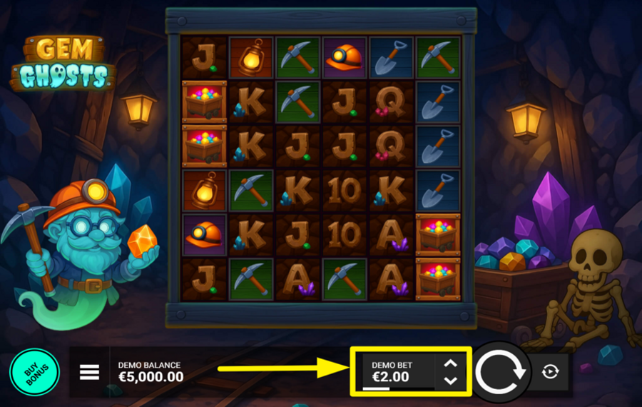 Gem Ghosts ATTRIBUER UNE VALEUR DE PARI.